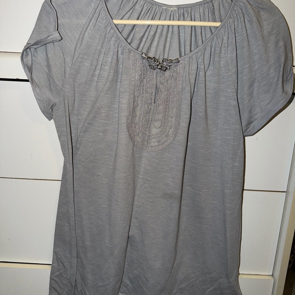 Elegant Gray Women's Top